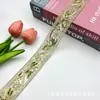 Novo Tecido Organza Estilo Étnico Bordado com Lantejoulas Acessórios para Roupas Gola com Fechamento em Linha Punhos Acessórios DIY