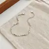 Pulsera de Plata de Ley S925 de Estrella y Luna para Parejas de Mujeres, de Gama Alta, Elegante, Joyería Versátil para la Muñeca, Pulsera de Plata Pura al por Mayor