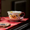 Conjunto de Xícara e Pires de Cerâmica para Café Ano do Cavalo, Exquisite e Estiloso para Chá da Tarde, Caneca de Escritório