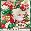 Amazon Transfronterizo Set de Globos Navideños Cadena de Globos Navideños Globos de Látex de 12 Pulgadas Rojos y Verdes