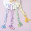 Lanyard para Teléfono Tejido de Oso de Caramelo Estilo Ins, Correa de Muñeca con Colgante de Resina Suave y Lindo, Llavero Femenino al por Mayor