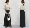 Conjunto de Duas Peças Estilo Japonês 2026: Blusa com Manga Sino e Decote V + Calça