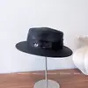 Estilo Hepburn Moda Cinta Protector Solar Sombrero de Paja Mujer Verano Elegante Versátil Elegante Sombrero de Copa Plana Sombrero de Sol para Viajes al Aire Libre