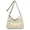 Bolsa Feminina da Moda Bolsa de Ombro Versátil Multicolorida Multibolsos PU Macio Lavável Bolsa de Mãe Leve Moderna Bolsa Transversal para Mulheres