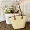 Bolsa de Palha Tote para Mulheres, Versátil para Primavera e Verão, Bolsa Diária de Praia, Bolsa de Ombro Fashion Listrada Estilo Retro Francês