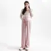 Pantalones de Maternidad Otoño Invierno Ropa Exterior Pantalones de Pierna Ancha Más Terciopelo Más Grosor Tallas Grandes Sueltos Moda Casual Pantalones Largos Ropa de Invierno para Maternidad