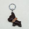 Estoque Transfronteiriço Mini Método Luta de Cachorros Chaveiro Desenho Animado Pingente de Cachorrinho de Couro Chaveiro de Carro Acessórios para Capa de Celular