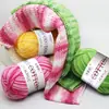 Hilo de tres cabos multicolor degradado, algodón leche, tejido a mano, grosor medio, hilo para bebé estampado, hilo para suéter de bebé e infantil, hilo de calidad de exportación