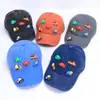 Boné de beisebol infantil de algodão lavado retrô estilo coreano, boné com aba infantil masculino transfronteiriço com tema de desenhos animados Carros, atacado