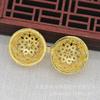 Hongxing DIY Joyería Cobre Color Oro 24K Conservador de Color 20*2mm Bola Hueca de Aromaterapia Accesorios Borla Accesorio B1649