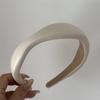 Diadema irregular de cuero retro francés ancha alta de calavera para mujer nueva suave otoño e invierno simple diadema para lavar la cara