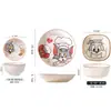 Set Combinado de Cuencos y Platos de Cerámica Co-Branded Tom y Jerry Color Bajo Esmalte Hogareño Dibujos Animados Alto Valor Resistente a Altas Temperaturas Vajilla