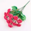 Flores Artificiales al por Mayor, 12 Claveles, Flores de Seda, Cajas de Flores, Estanques de Flores, Macizos de Flores, Arreglos Florales, Ramos de Boda para el Hogar