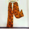 Calça de Pijama Longa de Algodão Seda Feminina Verão plus size Solta Pijama Feminino Verão Algodão Fina Calça de Perna Larga