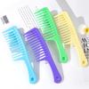 Vendas Diretas da Fábrica Pente Colorido Grande com Lâmina Plástico Grande Shampoo Dentes Largos Pente Alisador de Cabelo Colorido Pode Ser Personalizado