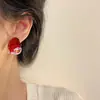 Aretes Irregulares Ovalados de Aceite de Aguja Plateada, Simples y Elegantes, Sensación de Alta Gama, Lujo Ligero, Nicho, Elegantes Accesorios para Orejas al por Mayor