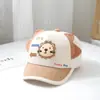 Nueva Gorra de Béisbol Coreana para Niños, Linda Gorra de Dibujos Animados de León Pequeño, Sombrero de Sol para Bebé Primavera y Verano 2025