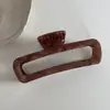 Pinza para el Cabello Grande con Patrón de Mármol Color Café de Gama Alta Pinza de Tiburón para Recogidos de Niche con Sentido de Sofisticación Accesorio para el Cabello