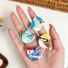 Lindo Clip para el Cabello de Acetato con Dibujo de Pájaro Mini Accesorio para el Cabello Infantil Pasador Versátil para Niñas