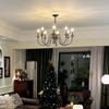 Candelabro retro americano sala de estar dormitorio comedor lámpara casa de campo francesa madera maciza lámpara de vela lámpara Guangdong Zhongshan
