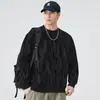 Top de Moda Tendencia 2025 para Hombre, Sudadera de Marca Nueva Tendencia Otoño e Invierno, Cuello Redondo Casual Versátil Holgado Camiseta Base