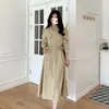 Vestido Feminino Chic Coreano Outono/Inverno Francês Temperamento Cadarço Cintura Marcada Barra Larga