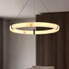 Lámpara de araña para sala de estar estilo francés, Lámpara de araña artística minimalista de diseñador imitación mármol, Lámpara de araña redonda para comedor de hotel, villa, dormitorio