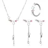Aretes Flor de Borla Sakura Set de Joyería Lindo Elegante Clásico Japonés Accesorios Dulces y Frescos de Alta Gama