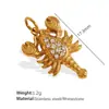 Acessórios de Pingente de Diamante DIY Diversos Exquisitos Populares Transfronteiriços Europeus e Americanos Aço Inoxidável Banhado a Ouro 18K Coleção Versátil de Pingentes