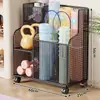 Cesta de Armazenamento para Tapete de Yoga com Rodas Equipamento Esportivo de Fitness Ferramentas de Alongamento Prateleira de Armazenamento Artefato Rack de Armazenamento para Raquete de Badminton