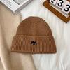 2024 Novo Outono e Inverno Estilo Coreano All-match Quente Grande Cabeça Protetores de Orelhas Gorro de Lã Espessado para Rosto Mostrado Chapéu Pequeno Chapéu de Malha