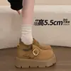 Sapatos Casuais para Mulheres com Fivela de Cinto, Novo Estilo Slip-On, Confortáveis Sapatos de Solado Grosso 2026 Primavera e Outono para Mulheres