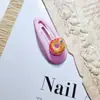 Decoraciones Populares para Uñas Estilo Dulce Donut Lindo, Decoraciones de Uñas de Donas Coloridas, Accesorios de Resina para Fundas de Teléfono