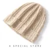 Cashmere 2026 Outono/Inverno Nova Roupa Feminina Pequeno Diamante Trançado Quente Moda Head Covering Proteção Auricular Touca de Tricô