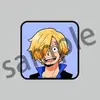 Imán de Refrigerador de Acrílico One Piece Versión Q Dibujos Animados Anime Lindo Periférico Elegante Periférico Imán de Refrigerador Luffy Zoro