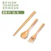 Set de Cubiertos de Madera Lotus Cuchara Palillos Tenedor Vajilla de Madera Portátil para Almuerzo Viaje Mango Triangular de Haya Cuchara Tenedor Palillos