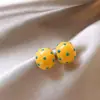 Jardín de Monet Corazón de Amor Estilo Vintage Pintura al Óleo 2025 Pendientes para Mujer Lujo Ligero Diseño de Nicho Exquisitos Accesorios para Orejas