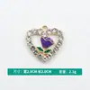 Pendientes Artisticos y Elegantes de un Solo Colgante Estilo Coreano al por Mayor, Cadena para Clavícula, Colgante de Aleación en Forma de Corazón y Rosa, Accesorios de Joyería para Manualidades DIY