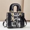 Bolsa de Mão Bolsa Pequena Padrão Lagarto Fragrante Textura em Forma Grande Capacidade Princesa Diana Ombro Transversal Bolsa de Mão