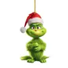 Colgante Nuevo 2D Grinch Bebé Transfronterizo Decoración Navideña Decoración de Árbol de Navidad Colgante Acrílico