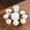 Yue Rui Porcelana de Jade Grasa de Oveja Set de Té Kung Fu Hogar Casual Reunión Anual de Empresa Regalos Creativos Elegantes Venta al por Mayor