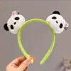 Faixa de cabeça fofa com orelhas de panda para lavar o rosto, faixa de cabeça de pelúcia de desenho animado com coroa alta para mulheres, faixa para maquiagem e lavar o cabelo, acessório de cabelo