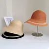 Sombrero de Sol Sencillo Estilo Coreano de Rafia para Mujer Verano Ala Ancha Protección Solar Sombrero de Paja Vacaciones Viaje Sombrero de Pescador Sombrero Cubeta Moderno