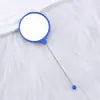 Nuevo espejo redondo pequeño de bricolaje, mini espejo lindo creativo con cuentas, de mano multicolor adorable portátil de alta definición
