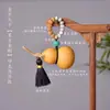 Nuevo Colgante de Calabaza Llavero para Coche Nuevo Estilo Chino Cuerda Trenzada Tejida a Mano Colgante de Borla Juguete de Mano Colgante para Bolsa