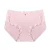 Calcinhas Femininas Lisas de Modal com Laço Meia-Cintura Embellishment Confortáveis Macias Algodão Fundo Bacteriostático Calcinhas Femininas