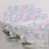 Flor Miniatura de Cinco Pétalos con Bordes Esmaltados, Base de Flor de Ciruelo Hecha a Mano 3D para Accesorios de Collares y Pulseras