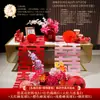 Casamento Decoração Romântica de Quarto de Casamento Floral Sala de Estar Quarto Mesa de Cabeceira Buquê de Flores Artificiais Enfeites Decorativos Suprimentos para Quarto de Casamento
