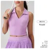 Roupas de Tênis Fitness Novas Transfronteiriças Camisa Polo com Bojo Top Esportivo Colete de Pilates Yoga para Mulheres