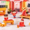 Paisaje en miniatura, Danza del león de Año Nuevo, Casa de muñecas de Año Nuevo, Accesorios de decoración DIY, Figura de serpiente de la suerte en miniatura, Adornos en miniatura